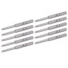 10Pcs Screwdriver Bits Hex Socket Strong Magnetic Tip S2 Alloy Steel Electrician Tool