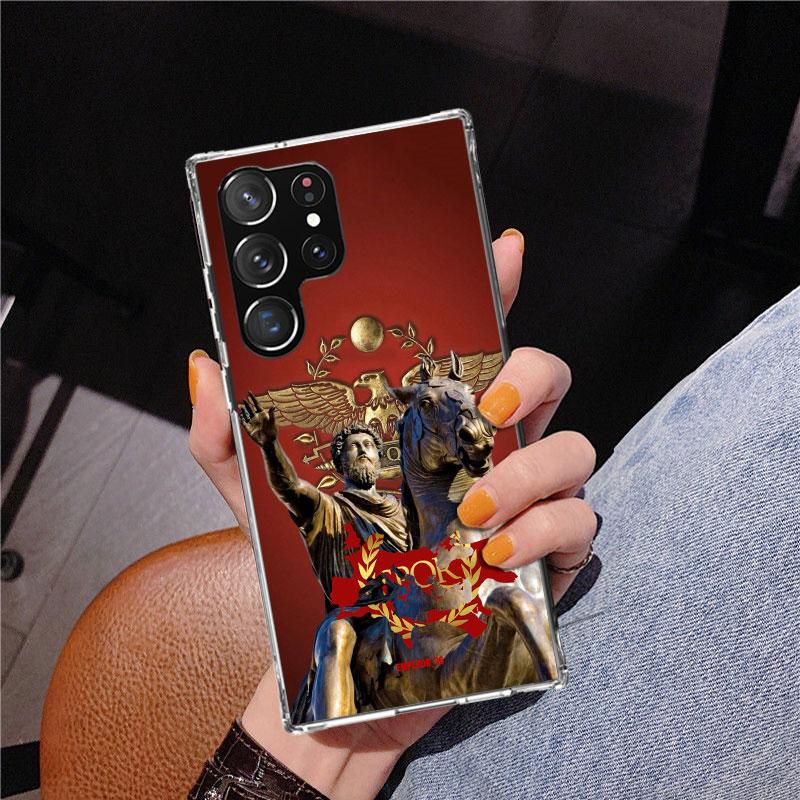 SPQR Römisches Kaiserreich Legionv Handyhülle Für Samsung Galaxy S24 S25 Edge S26 Ultra S23 S22 S21 Plus S20 FE + Personalisierter Druck Co