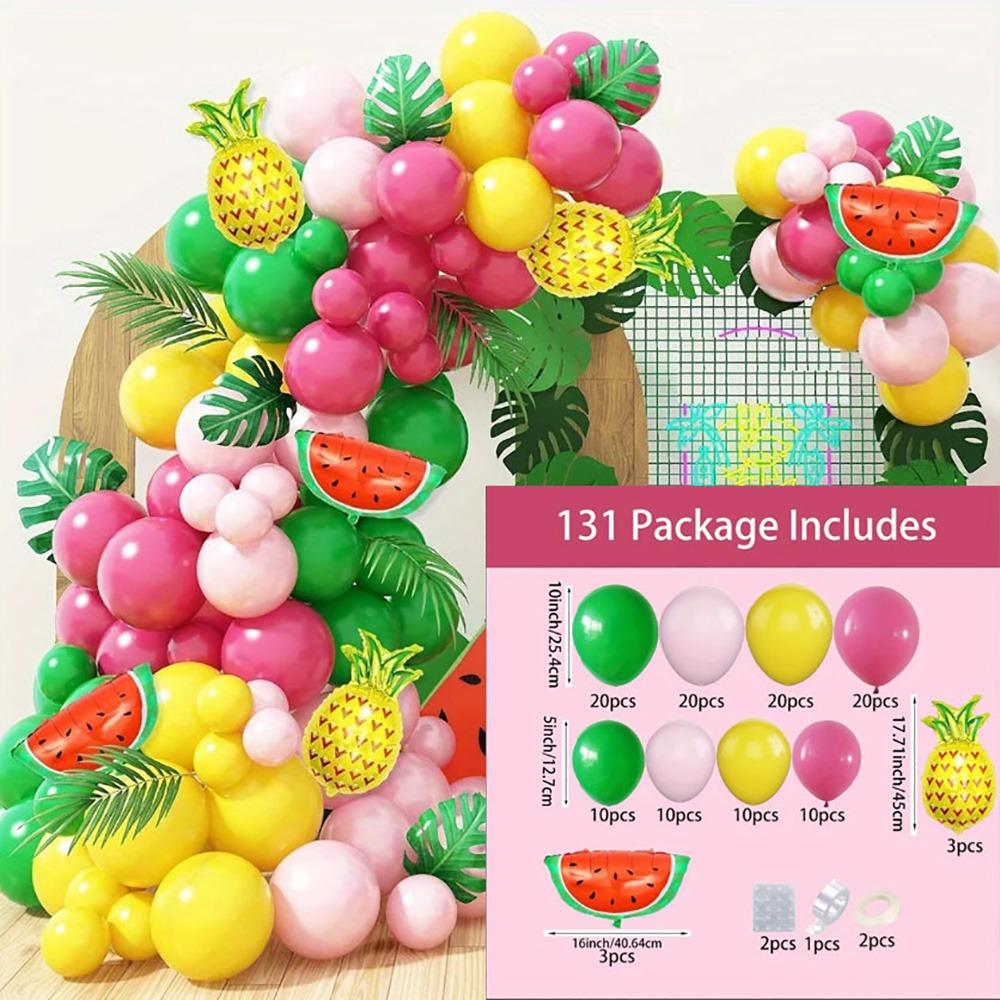 Fruit Theme Decorative Ballon Set Multicolor Party Balloons Creative Ballon Arch Kit  Gift