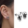 Skull Bow Earrings Halloween Hip Hop Retro Personality Unisex Ghost Head Earrings
