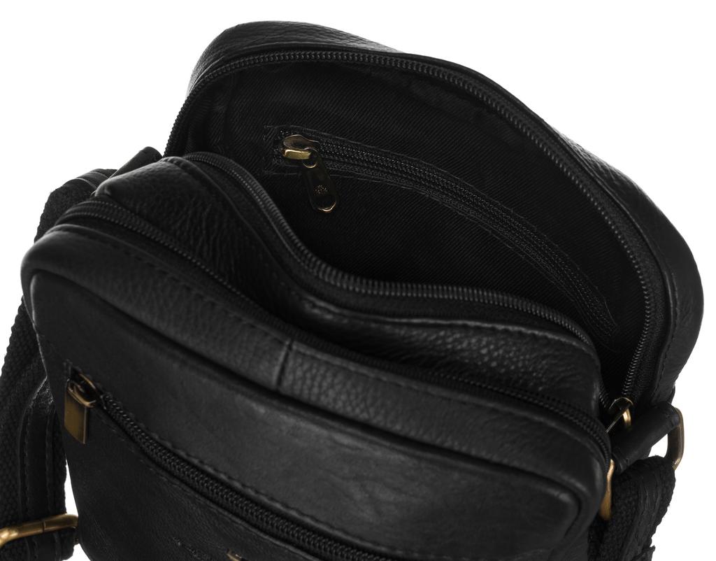 Men's messenger bag made of natural leather - Peterson
