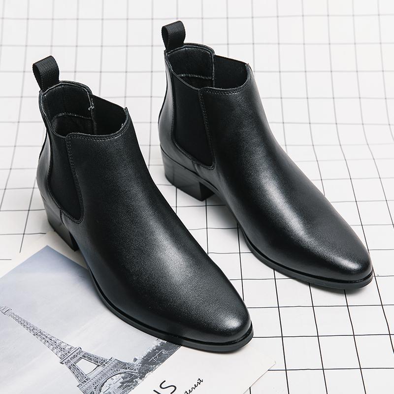 Men's Shoes New Business Martin Boots Men's High-top Leather Boots Foreign Trade Large Size Casual Shoes Men's Chelsea Boots
