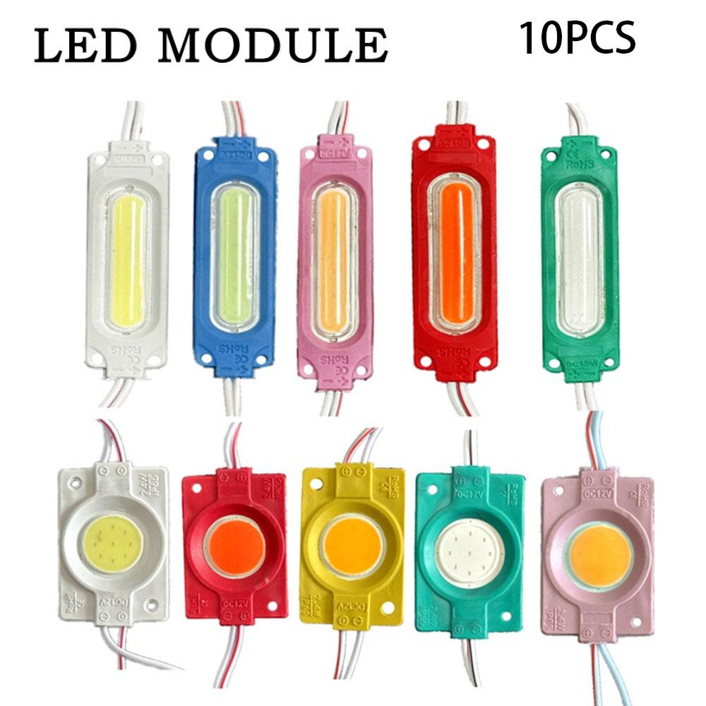 10PCS Mayorista Impermeable IP65 12V Módulo Led Multicolor Luz COB Retroiluminación Banner Tienda Decoraciones Navideñas Blanco Cálido