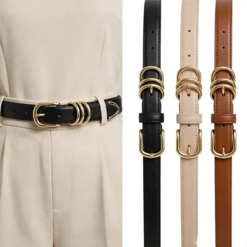 Thin Waist Belt Versatile Decorative Belt Casual Dress Jeans Belt For Daily Wear