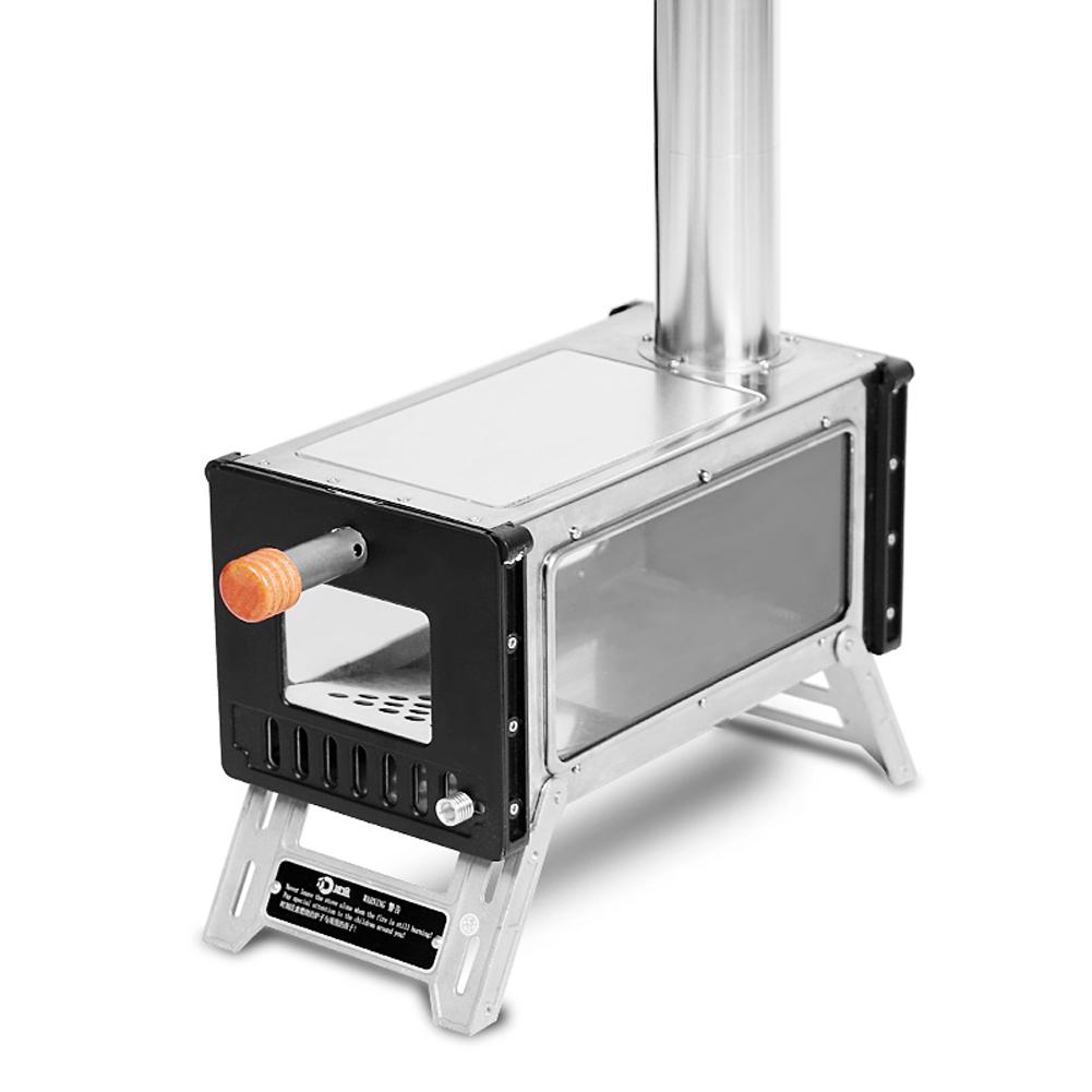 

Портативная складная печь для кемпинга Дровяные печи Зимнее отопление на открытом воздухе Приготовление пищи Кухонные принадлежности Type C разноцветный