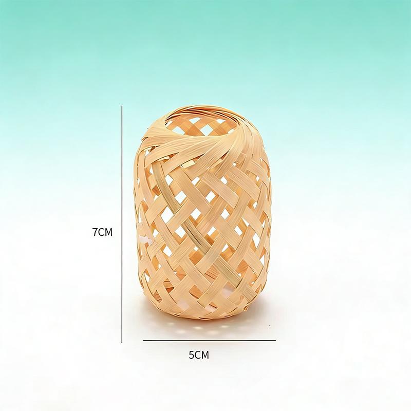 Bamboo Woven Dustpan Small Winnowing Basket Woven Craft Miniature Wall Decoration Photography Prop