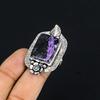 Natural Charoite Gemstone Promise Flower Purple Ring Size 6 925 Sterling Silver