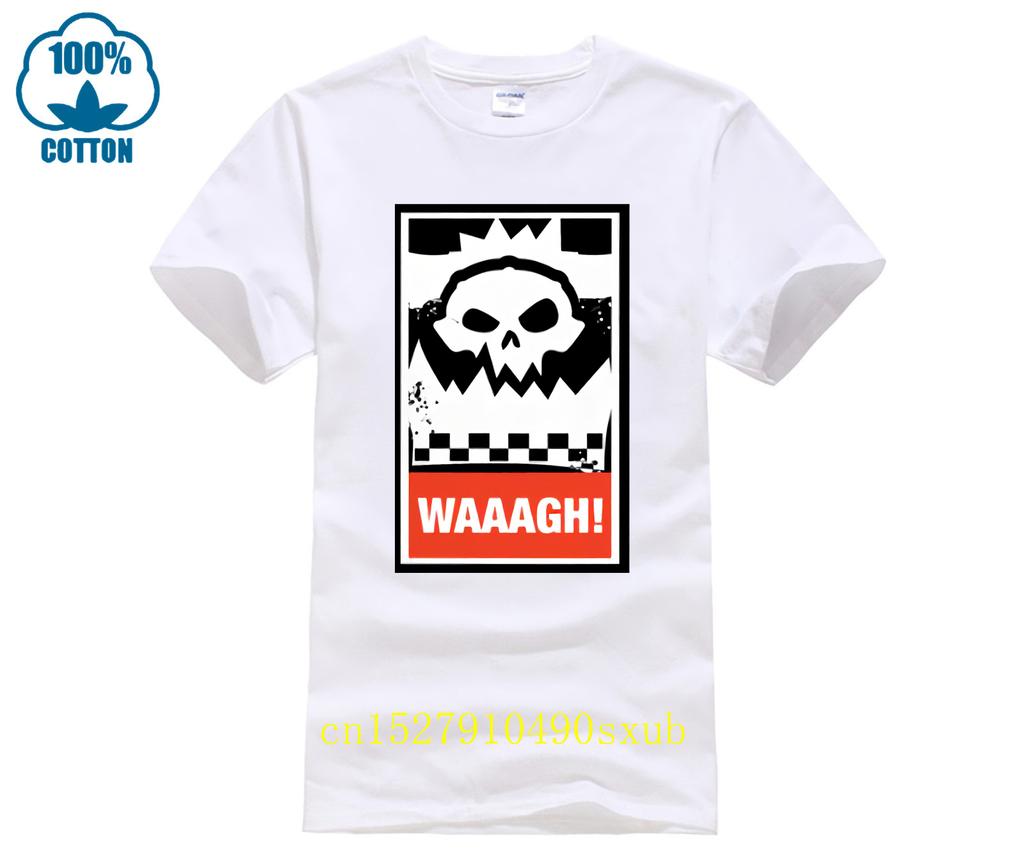 Fashion T Shirt 100 Cotton Waaagh Orks Ork Greenskins Mens Tshirt