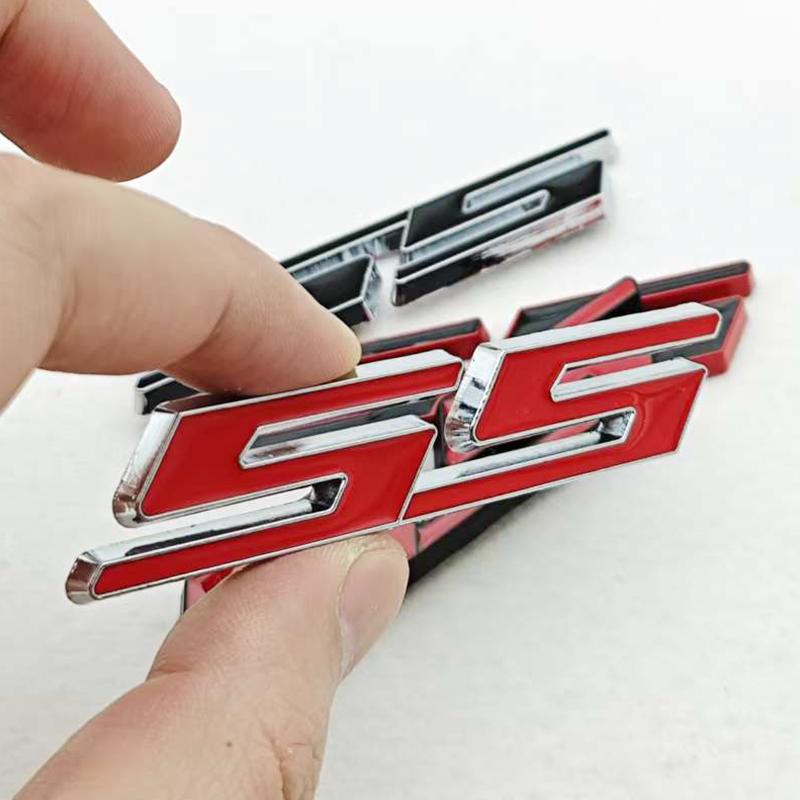 3D Metal SS Logo Sticker Front Grill Emblem Badge For Chevrolet Onix Blazer lumina Camaro Cruze Travers Monza Car Accessories
