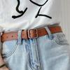 Womens Slimming PU Belt With Zinc Alloy Pin Buckle Adjustable Waistband Jeans Jackets Minimalist Fashion Accessory