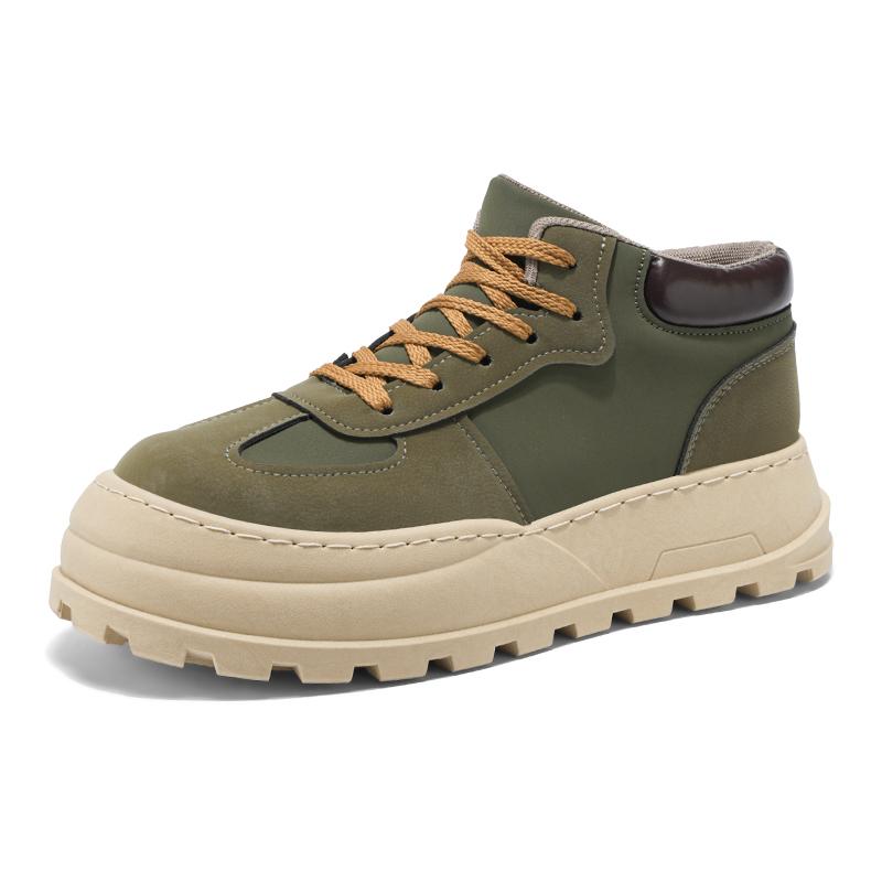 

Мужские повседневные модные кеды на толстой подошве для скейтбординга, трендовая удобная обувь, подходящая для улицы, дизайнерская, роскошная платформа 39 зелёный