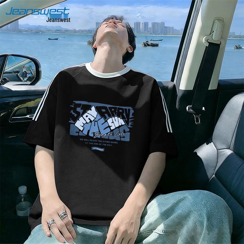 Jeanswest Men s Trendy Loose Fit Cotton Graphic T-Shirt XL