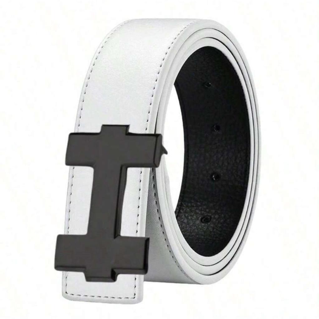 Neuer Herren-Gürtel aus Lychee-Körnerleder mit H-Schnalle - Stilvoll und vielseitig für Freizeitkleidung