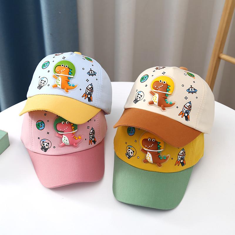 Süße Kinder Dinosaurier Baseballkappe Sommer Netz Schirmmütze Kinder Schnelltrocknend Entenschnabel Kappen 2-6 Jahre Jungen Mädchen Outdoor Sonnenschutz
