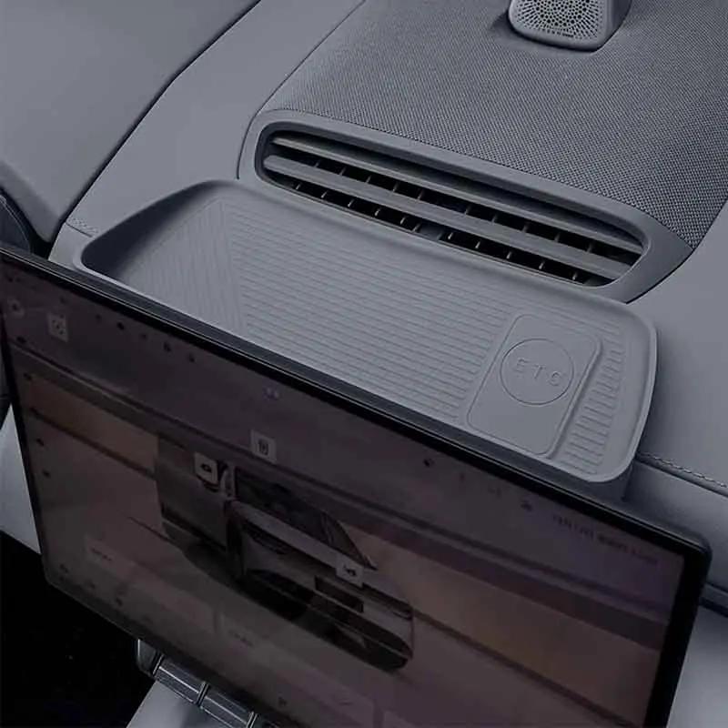 For Zeekr 7X 2024 2025 Navigation Screen Rear Silicone Storage Box Dashboard Tissue Box Sundry Rack Accessories