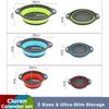 3/4PCS Foldable Collapsible Colander Set Drain Basket with Self-Draining Base Vegetables Fruit Washing Basket Kitchen Drainer