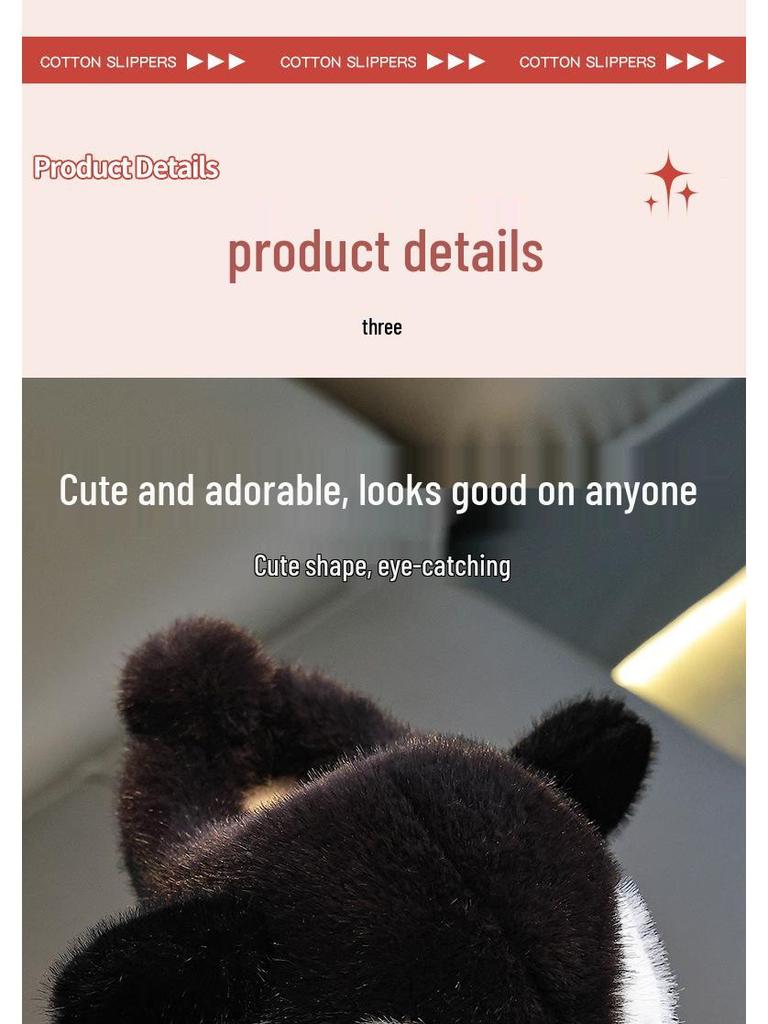 Pinguïn Pluche Furry Pantoffels voor Kinderen - Warme, Zachte, Gesloten Hiel Katoenen Schoenen voor Jongens en Meisjes