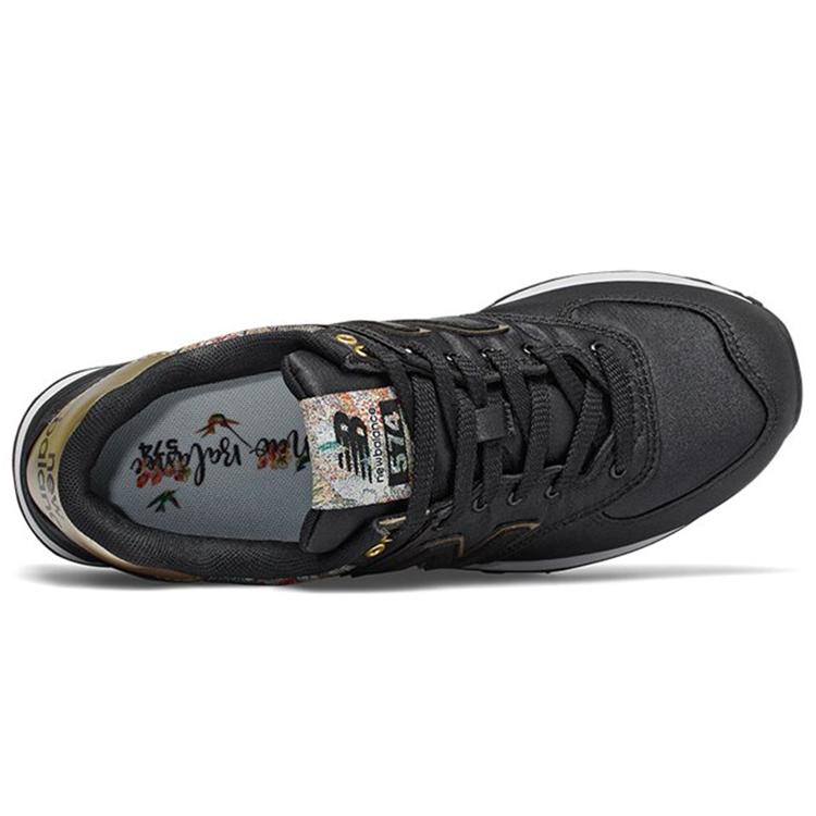 new New Balance 574 Series Gold 'Black Gold White' Women's