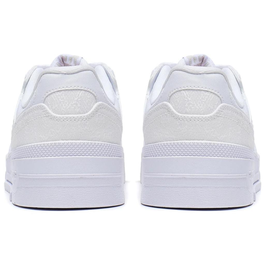 Li Ning Campaign 1.5 Synthetic Leather Slip Resistant Abrasion Resistant Low Top Skateboard Shoes Women's White AGCT266-4