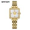 Sanda Women's Retro Waterproof Quartz Watch - Small Square Elegant Rose Dial