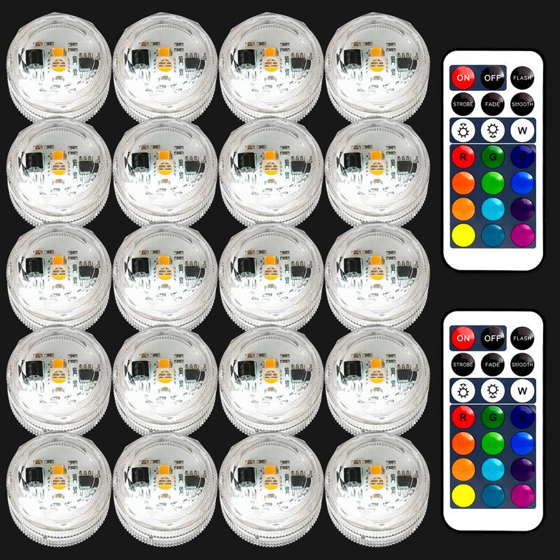 Knob-Control LED Submersible Candle Light: 40-Hour Colorful Aquarium Decor