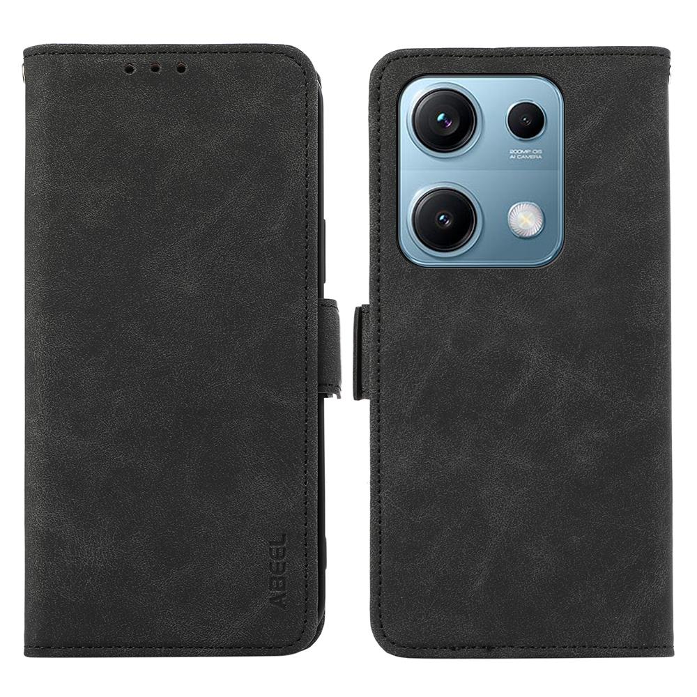 ABEEL Für Xiaomi Redmi Note 14S 4G Hülle PU-Leder Folio Ständer Ansicht RFID-Blockierung Handyhülle