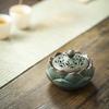 Ceramic Lotus Incense Burner for Mugwort & Sandalwood - Home Health Care Decor.