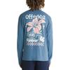 Vans Petal And Pest Long Sleeve T-Shirt Orchid Pattern Letter Print Loose Fit Crew Neck T-Shirt Men Tops Blue VN000G5AP8X