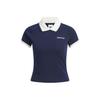 Originales Ss25 Polo Deportivo de Corte Slim con Logo de Letras para Mujer Tops KF9610