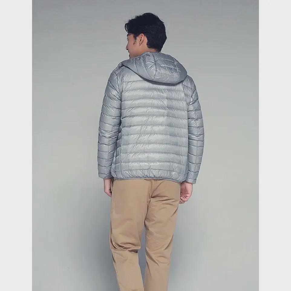 Men's Extra Large Lightweight Feather Jacket - Short Style for Middle-Aged & Elderly
