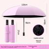 Fully Automatic Dual-Use Folding Umbrella with Logo - Sun & UV Protection, Black Glue Sunshade for Sunny/Rainy Days.