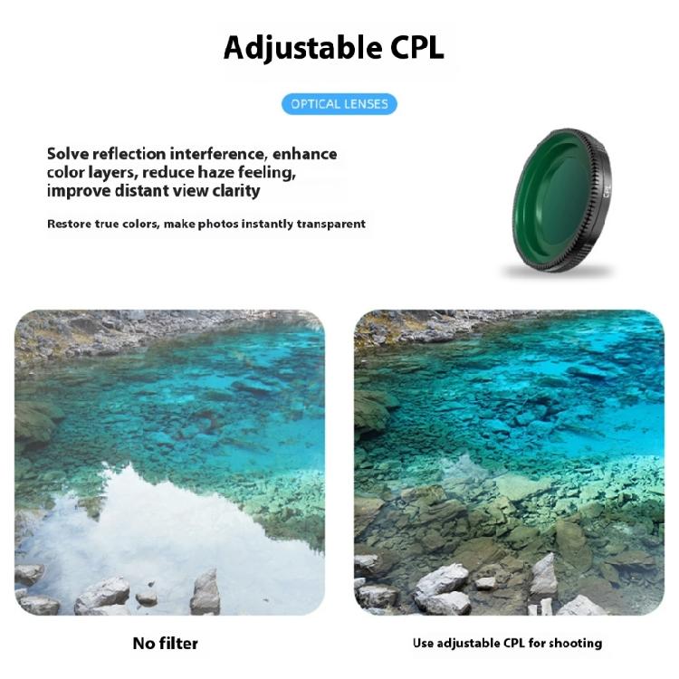 Camera Filters Kit With Rotating Gear Adjustment Anti Reflective Coating For GO3S Long Exposure Videos