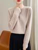 Women's Andy Plush Osmanthus Stitch Loose Knit Pullover Sweater - Round Neck, Solid Color, Versatile Base Layer