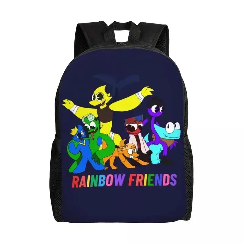 Custom Rainbows Friends Hug It Out Travel Backpack Men Women School Computer Bookbag Video Game College Student Daypack Bags