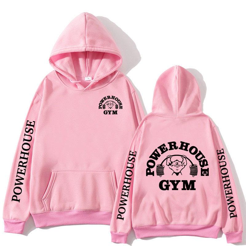 

Толстовка з логотипом Powerhouse Gym Harajuku Чоловіки Жінки Гіки Фітнес Толстовки Оверсайз з довгим рукавом Естетичний світшот Спортивний вуличний одяг 2XL