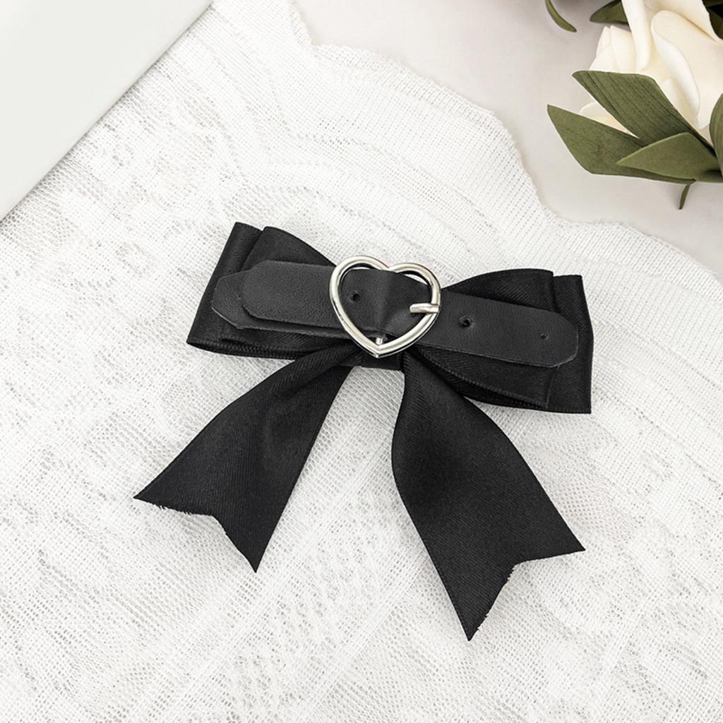Lolita Cross Bow Hair Clip Elegant Large Side Clip Bow Sweet Girls Gothic Bow Style Bowknot French Barrette