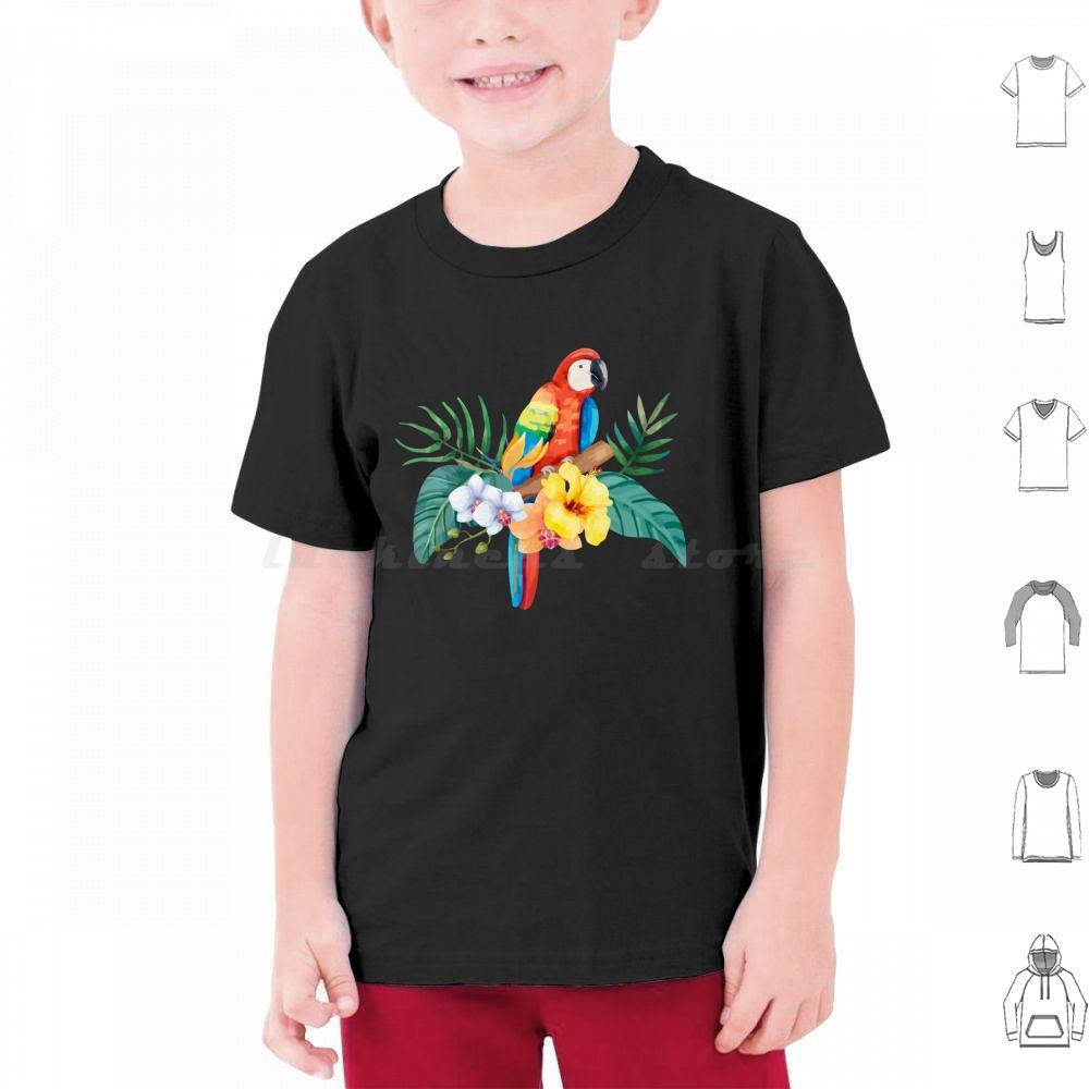 Tropical Parrot T Shirt Cotton Men Women DIY Print Parrothead Buffett Shark Tropical Volcano Parrot Margaritaville Beach