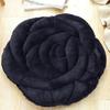Plush Chair Pad Rose Flower Design Thickened Office Chair Cushion Anti-Slip Seat Pad for Home And Office Floor