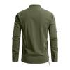 Men's Casual And Fashionable Cotton And Linen Solid Color Round-neck Long-sleeved