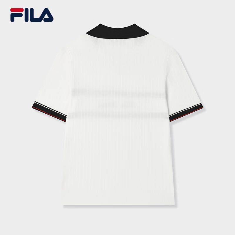 Fila Women's V-Neck Short Sleeve Knitted Top
