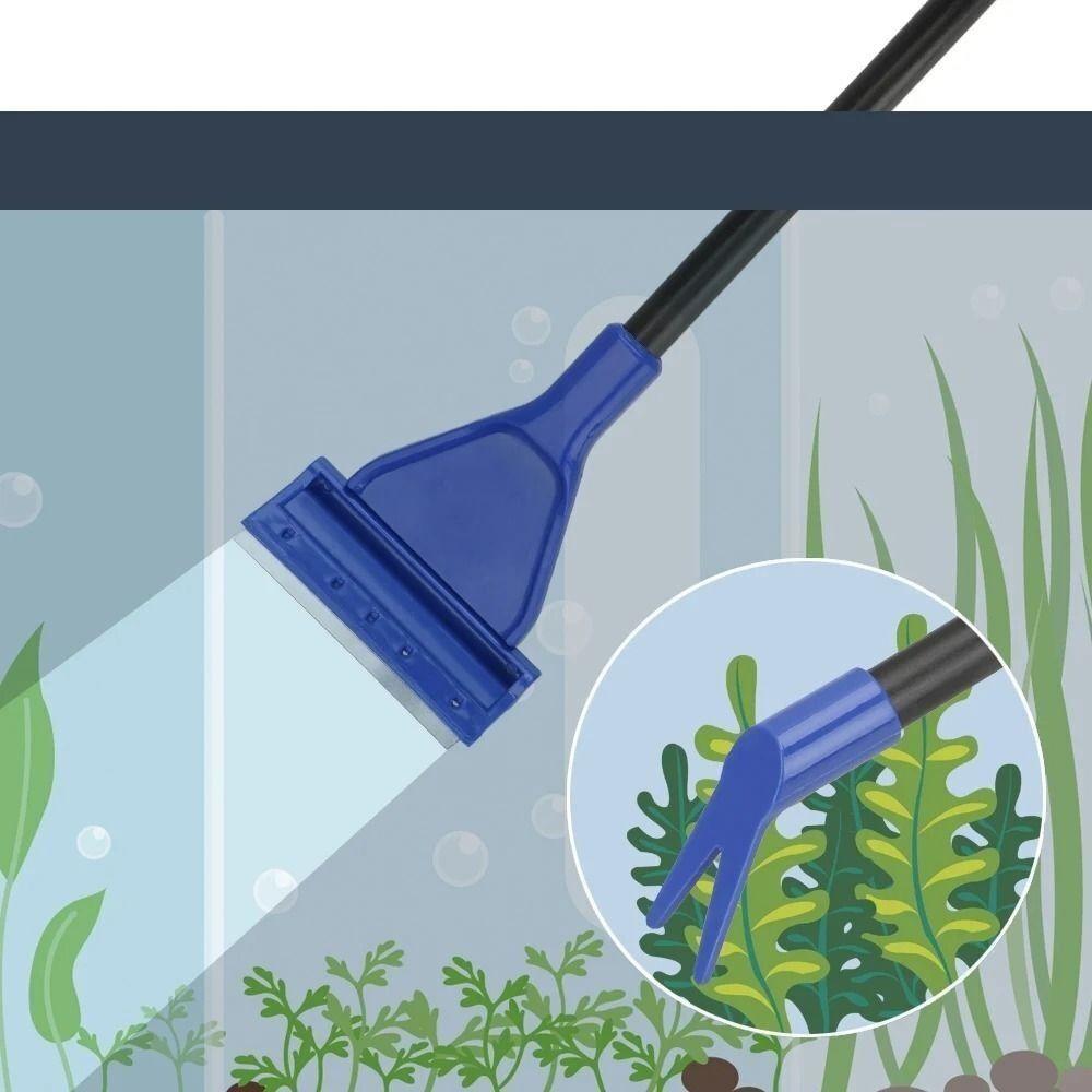 Adjustable Tank Glass Cleaning Brush Retractable Fish Tank Brush Durable 5-in-1 Cleaning Set
