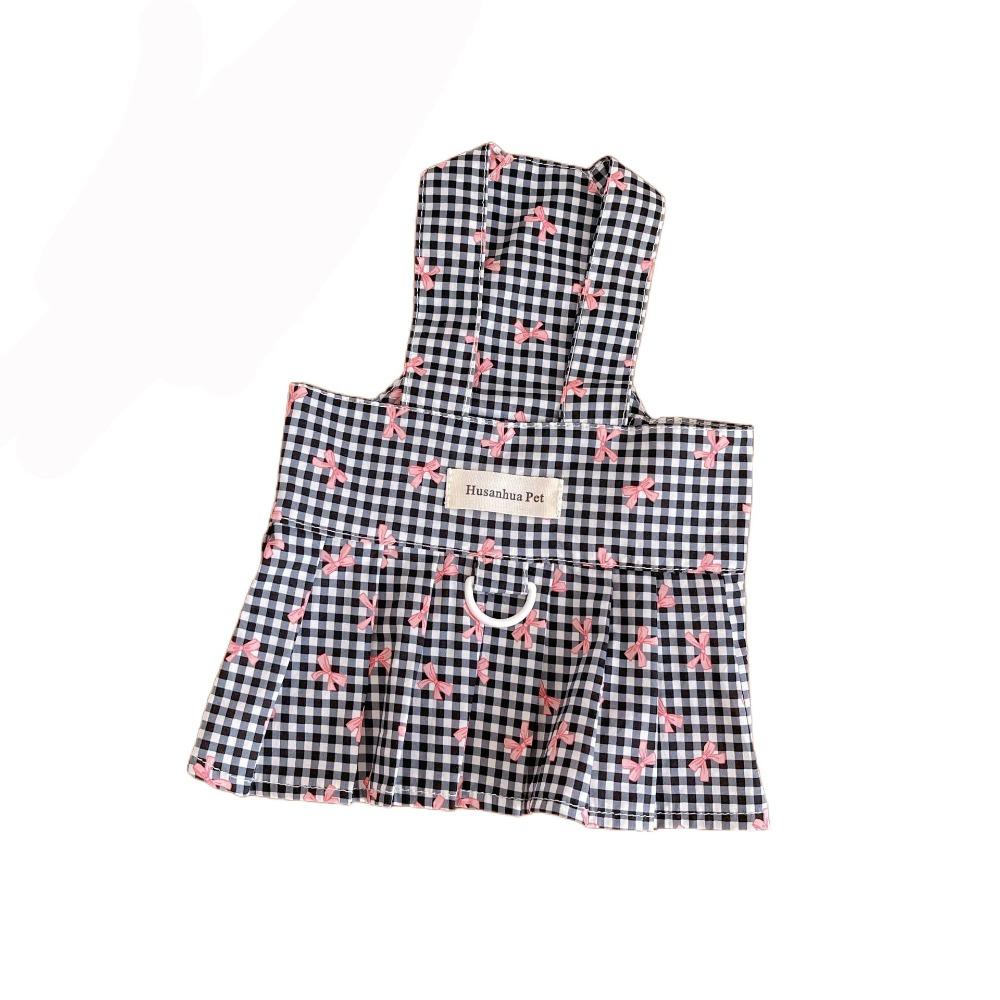 

Soft Puppy Dress Cotton Pet Dress Yorkshire Summer Dog Dress Cat M чёрный