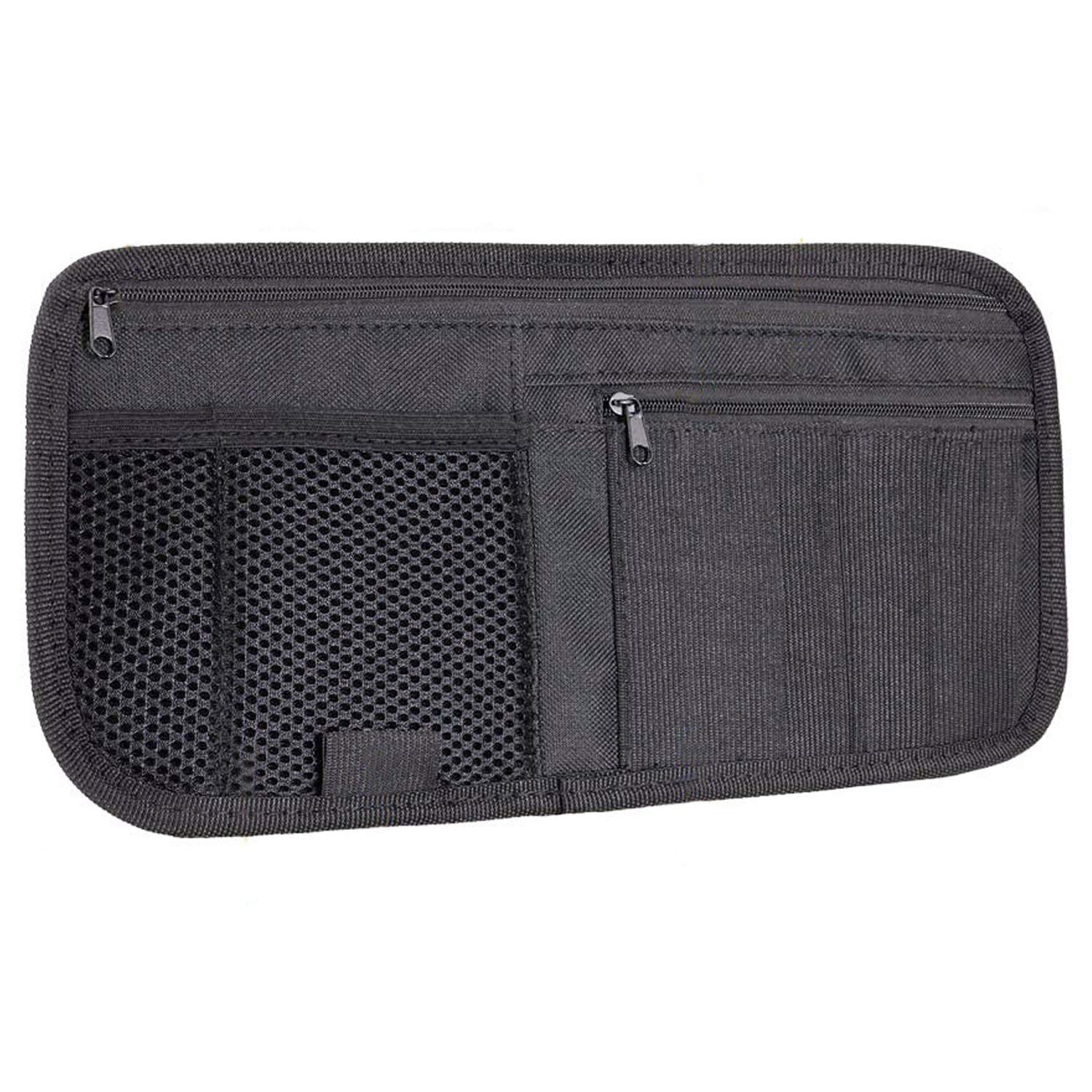 

QBeau Карман-органайзер на солнцезащитный козырек автомобиля, держатель для карт, полноразмерный чёрный