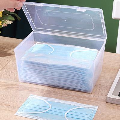 New 1Pcs Thickened Mask Storage Box Portable Transparent Flip Drug Storage Box Pill Jewelery Earrings Cosmetics Storage Box