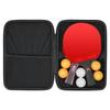 Table Tennis Paddle Storage Bag Waterproof Pingpong Paddle Storage Bag Portable Sports Racket Bag for 2 Paddles & Multiple Balls