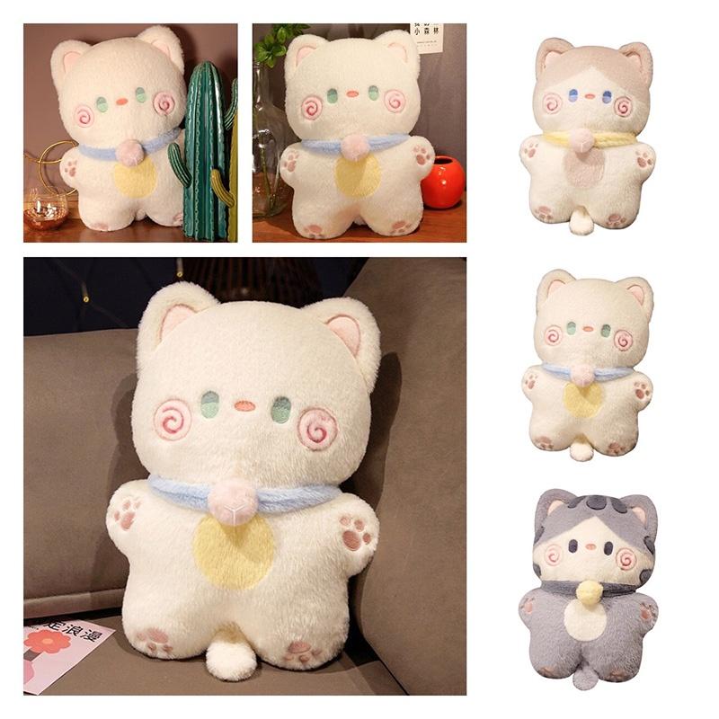 Adorable Standing Plush Cat Toy With Pp Cotton Filling Perfect For Decor And Cuddles