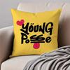 GirlGroup Kpop YYOUNG PPOSSE Cushion Cover Pillowcase Antidustmite Invisible Zipper Short Plush Sofa Cushion