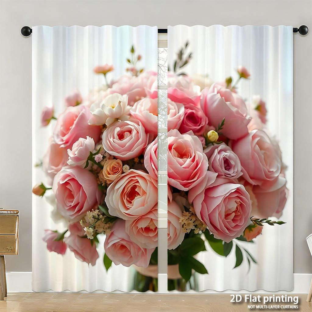 Piece Set High Definition Digital Printed Curtainsautumncolorcountrystylehousepumpkinoldtruckhome Decoration Style Curtain Polyester