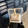 Borsa da Donna Trasparente Colore Caramella Monospalla Nuova Moda Estiva Borsa a Tracolla Borsa a Secchiello Jelly Resistente di Pregio