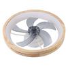 LED Ceiling Fan with Light Remote Timer 6 Speeds Stepless Dimming Flush Mount Fan Light for Living Room Bedroom